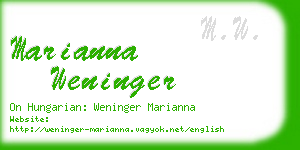 marianna weninger business card